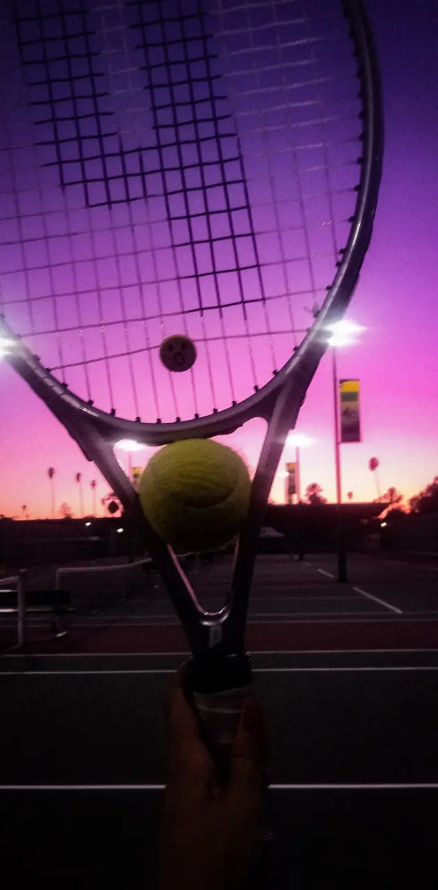 Tennis time sunset 