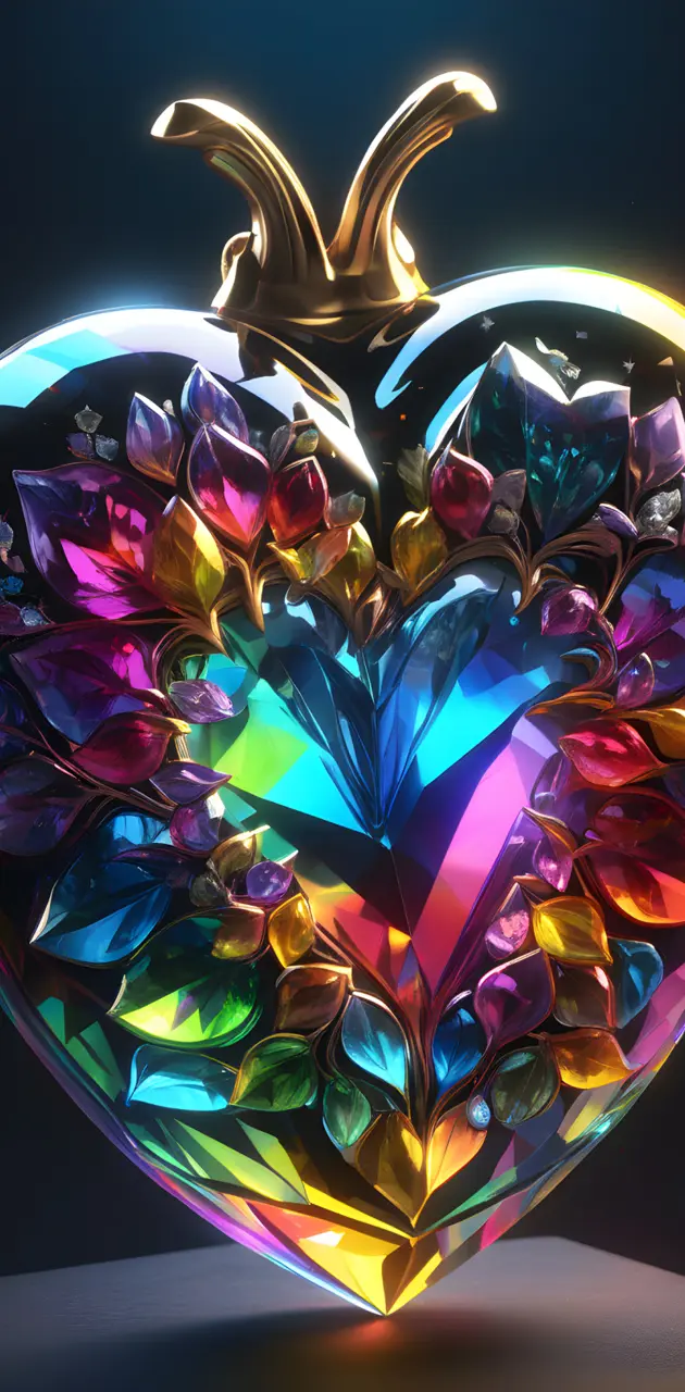 Prism Glass Heart