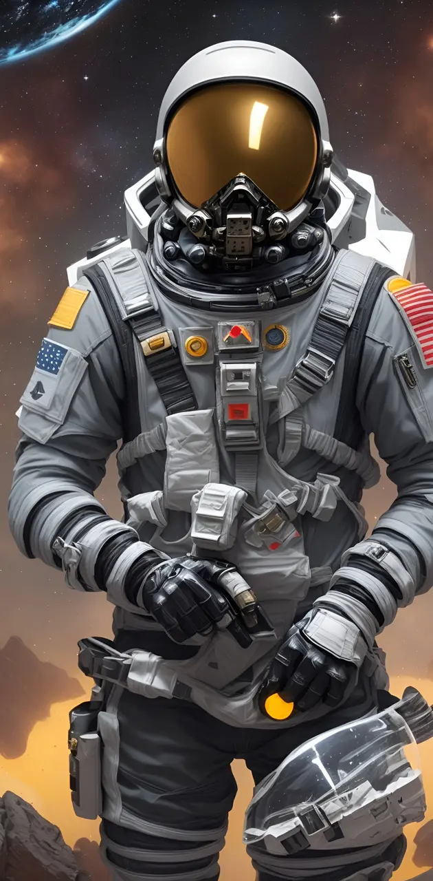 Astronaut with a ludens death stranding space s...