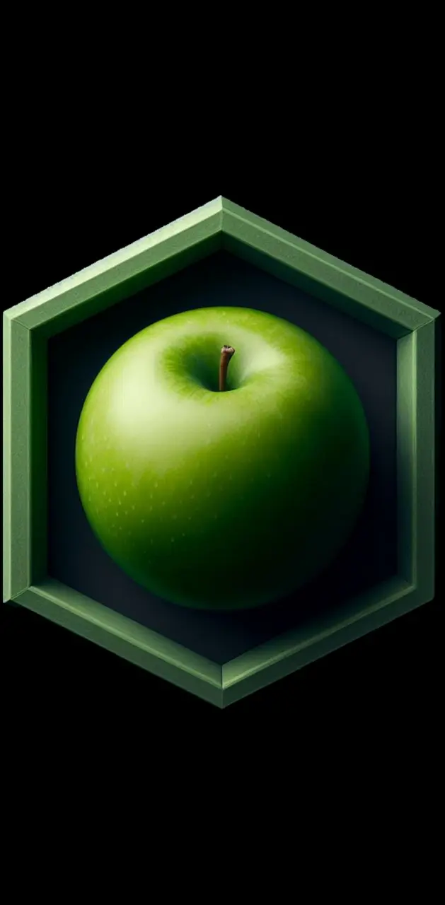 Single Green Apple Art