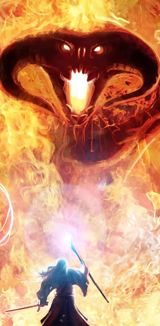 balrog lord of the rings wallpaper