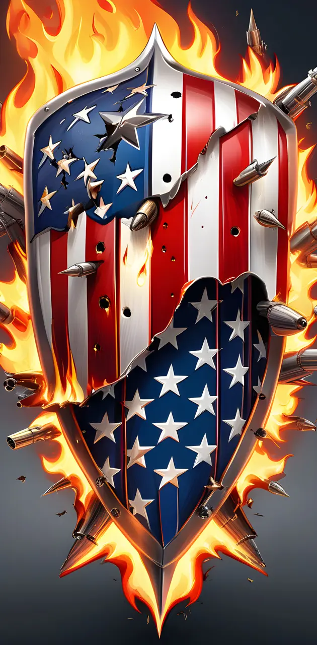 American flag Shield