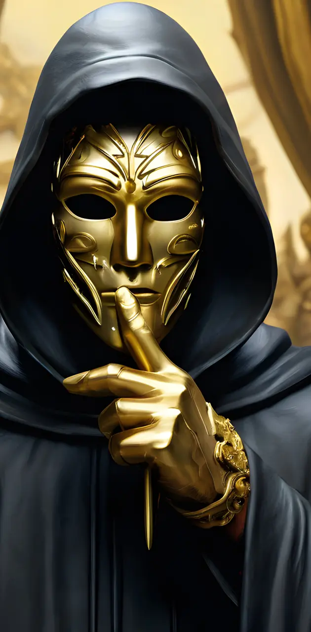 hood, mask, golden