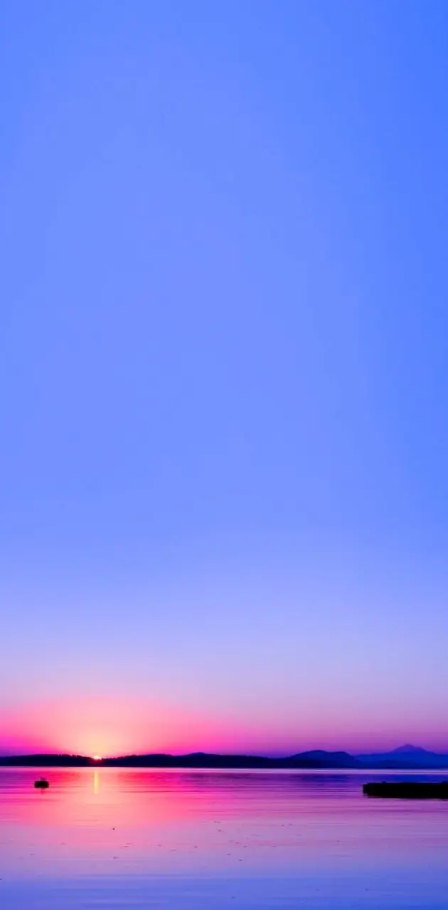 Blue pink sunset