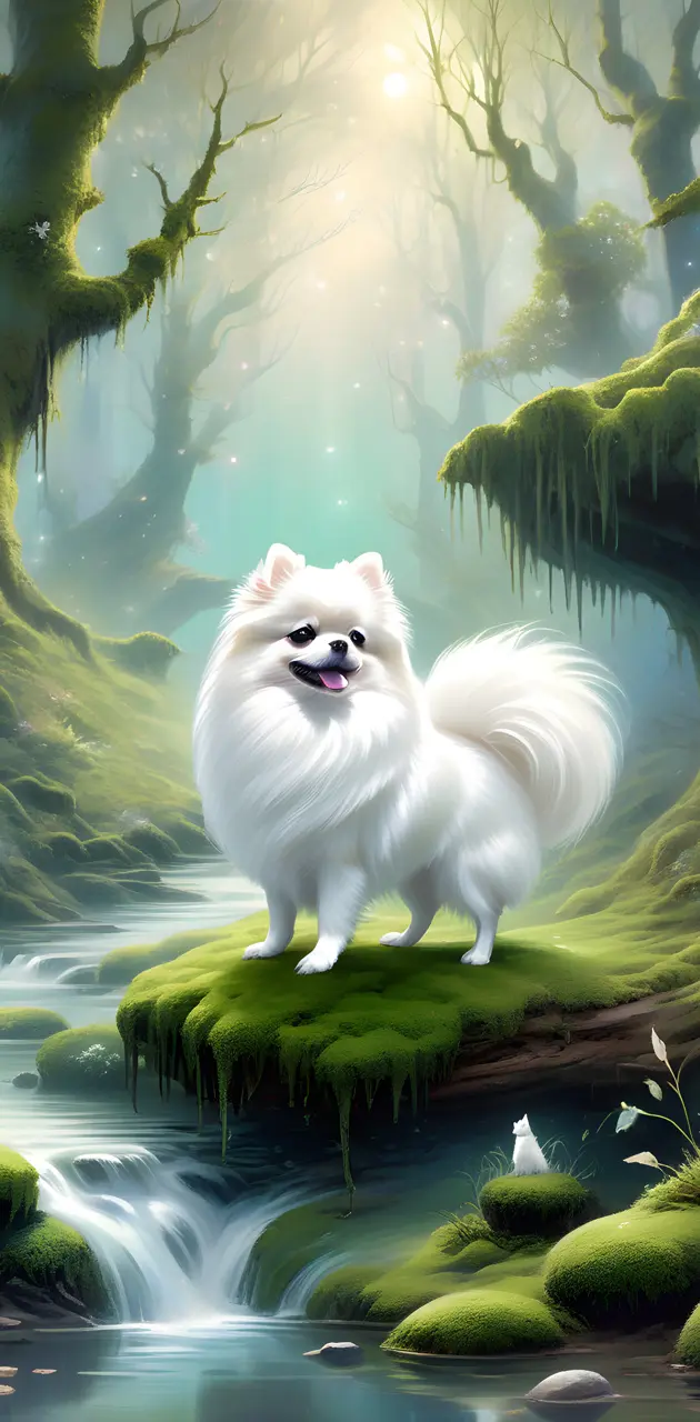 white Pomeranian