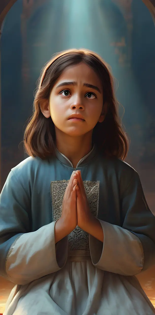 praying girl