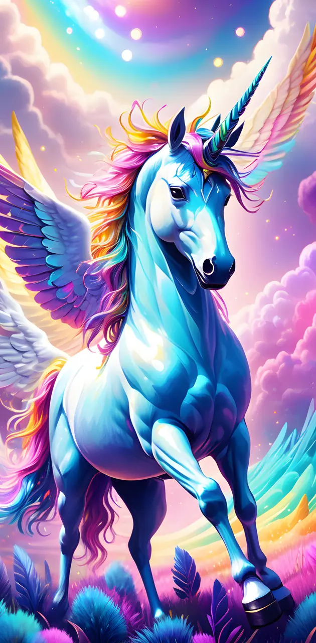 colorful Pegasus unicorn