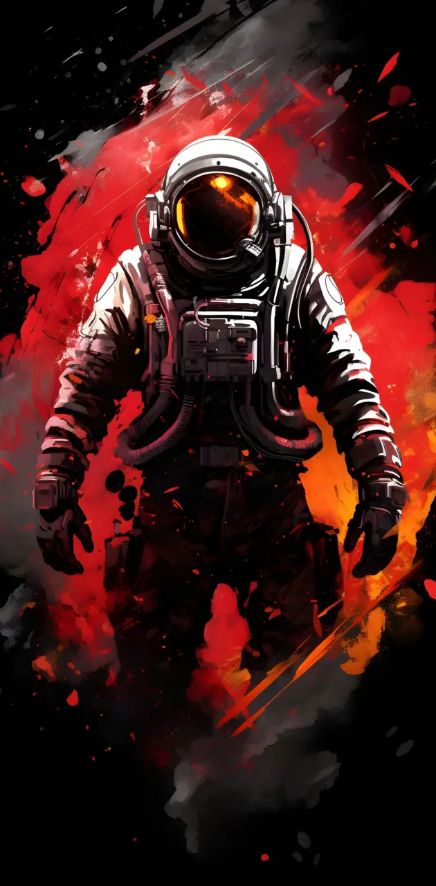 Red space man