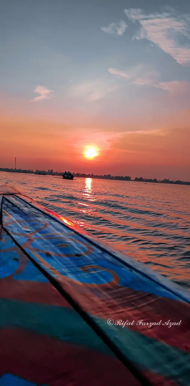 Sunset From Boat