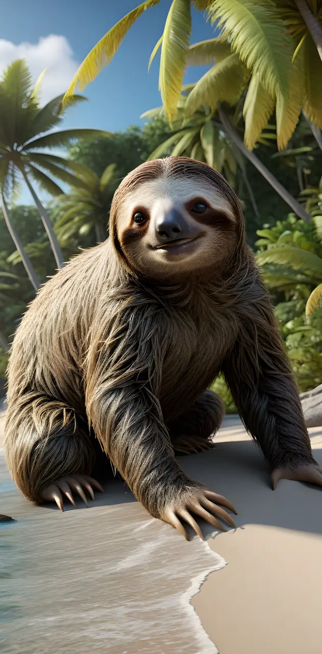 island beach sloth