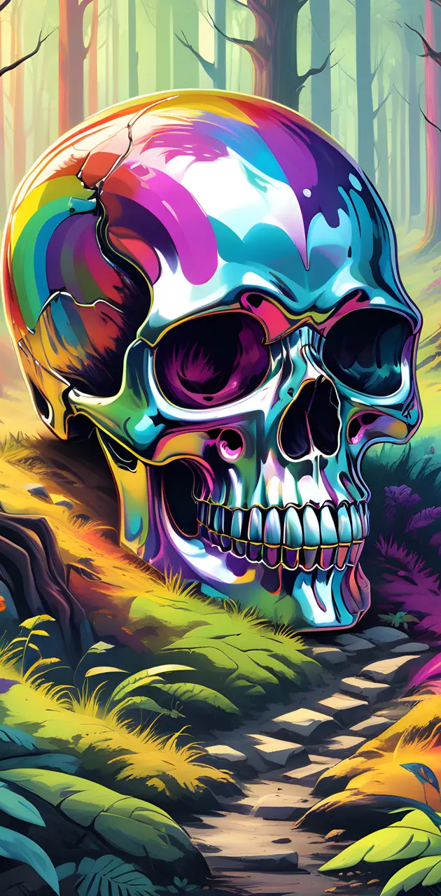 rainbow skull 1