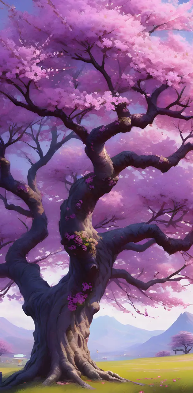 purple cherry blossom tree