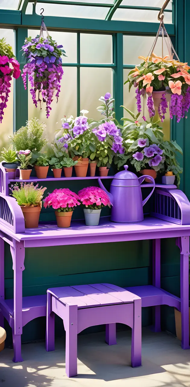 the purple flower garden