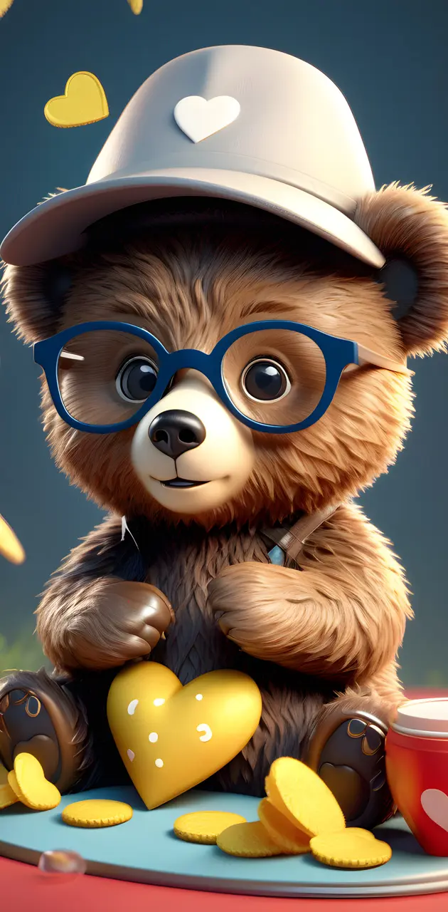 Baby Bear with glasses