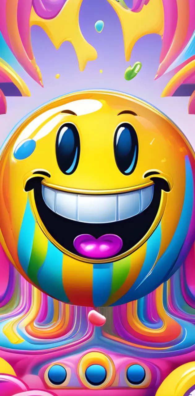 Colourful smiley, happy,