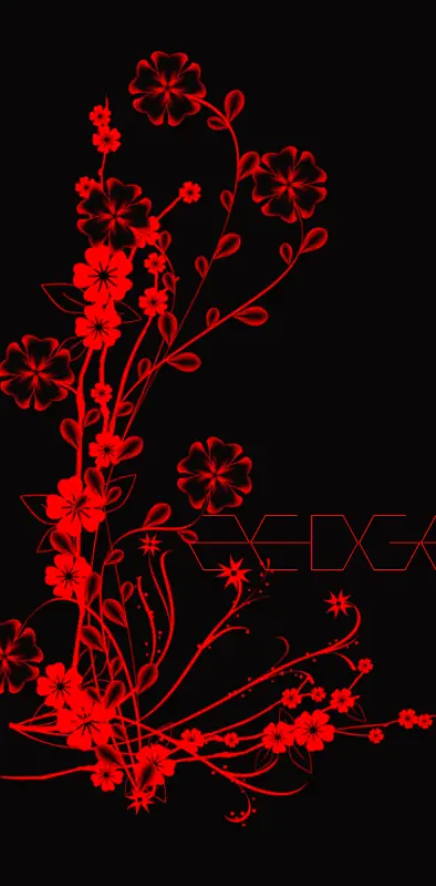Red Abstract Flowers