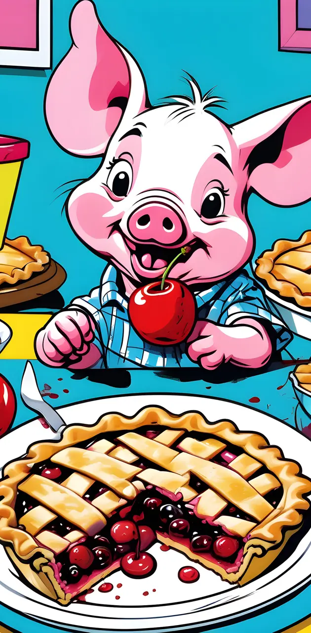 Piglet Eating Pie