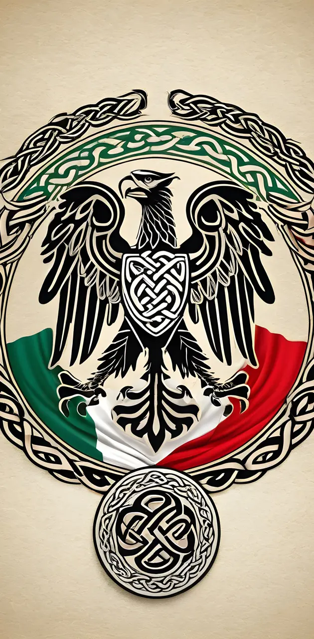 Celtic Eagle Mexican Flag
