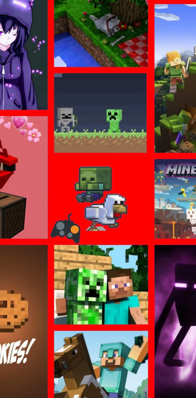 Minecraft collage RED