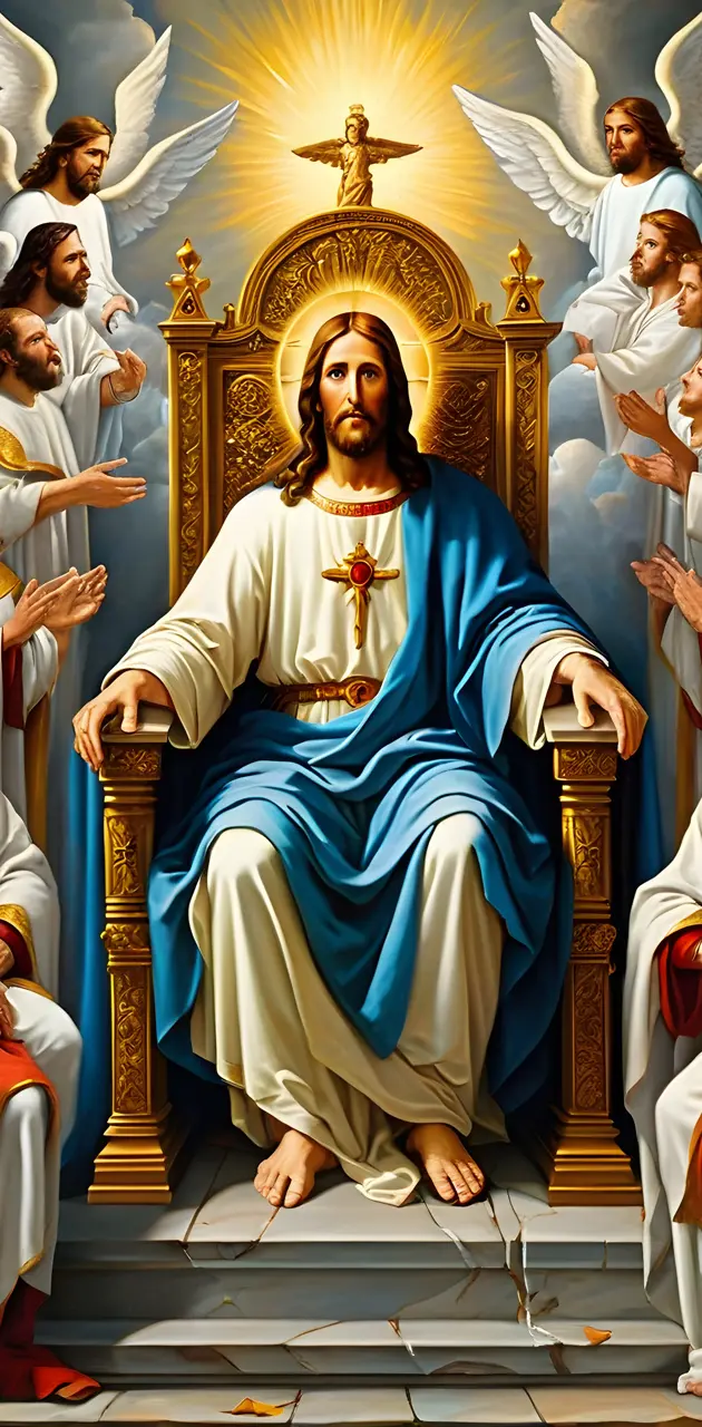 King Jesus on the throne