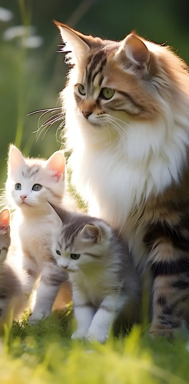 Cute Cat Family 