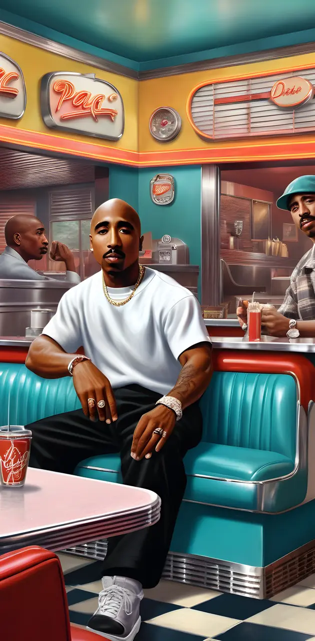 2pac in a diner