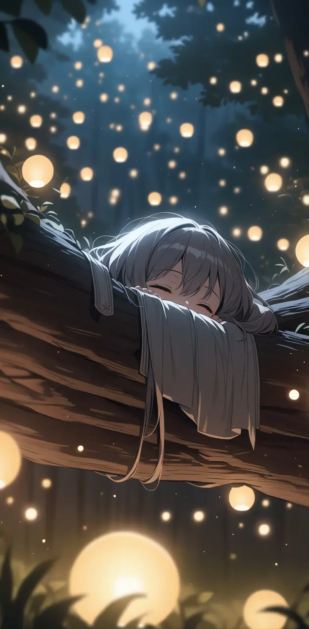 Anime girl sleeping 