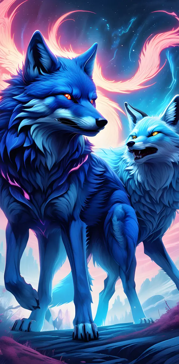 Who will win: Blue wolf or white fox