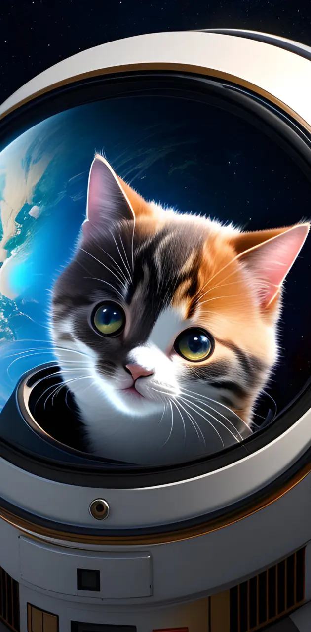 Kitten in space