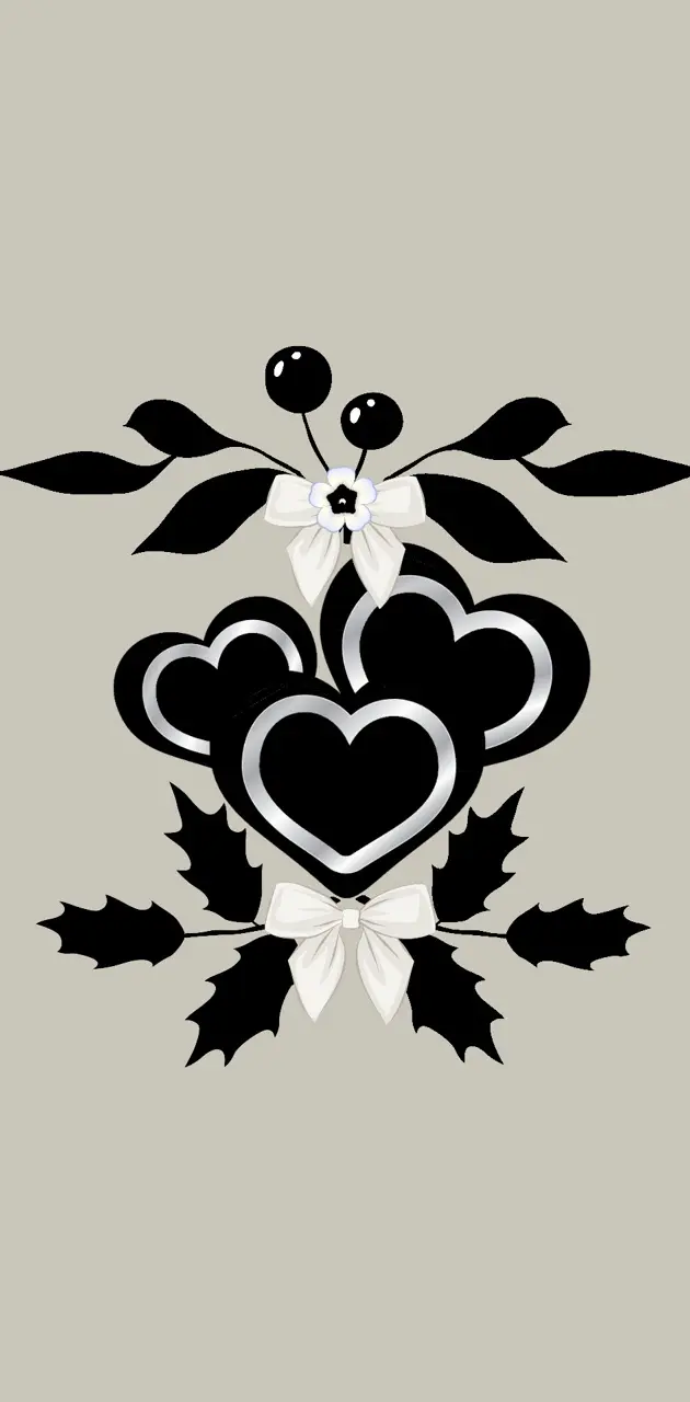 Three black hearts