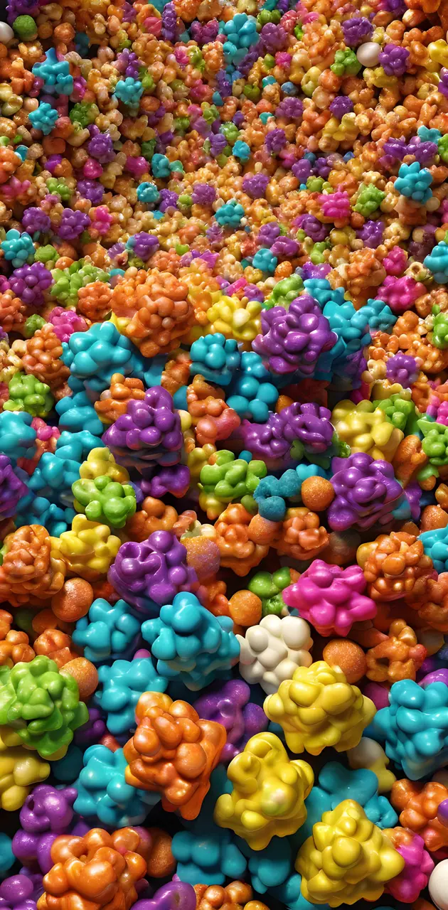 a pile of colorful rocks