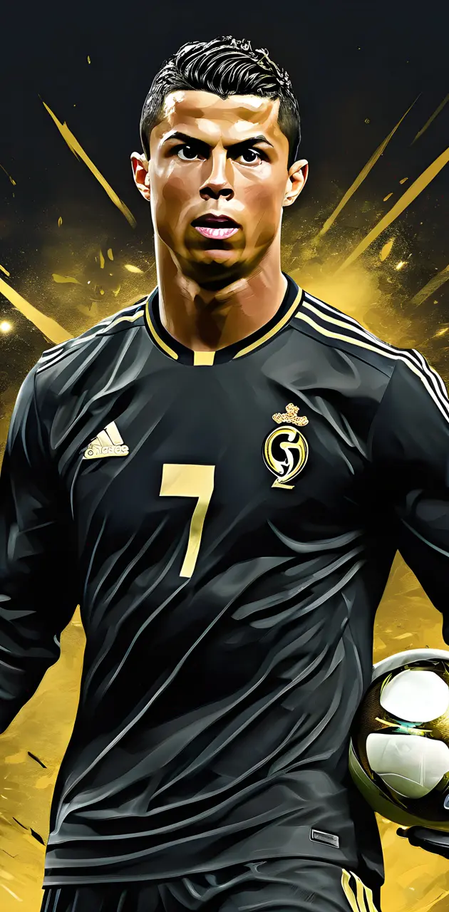black and gold Christiano Ronaldo