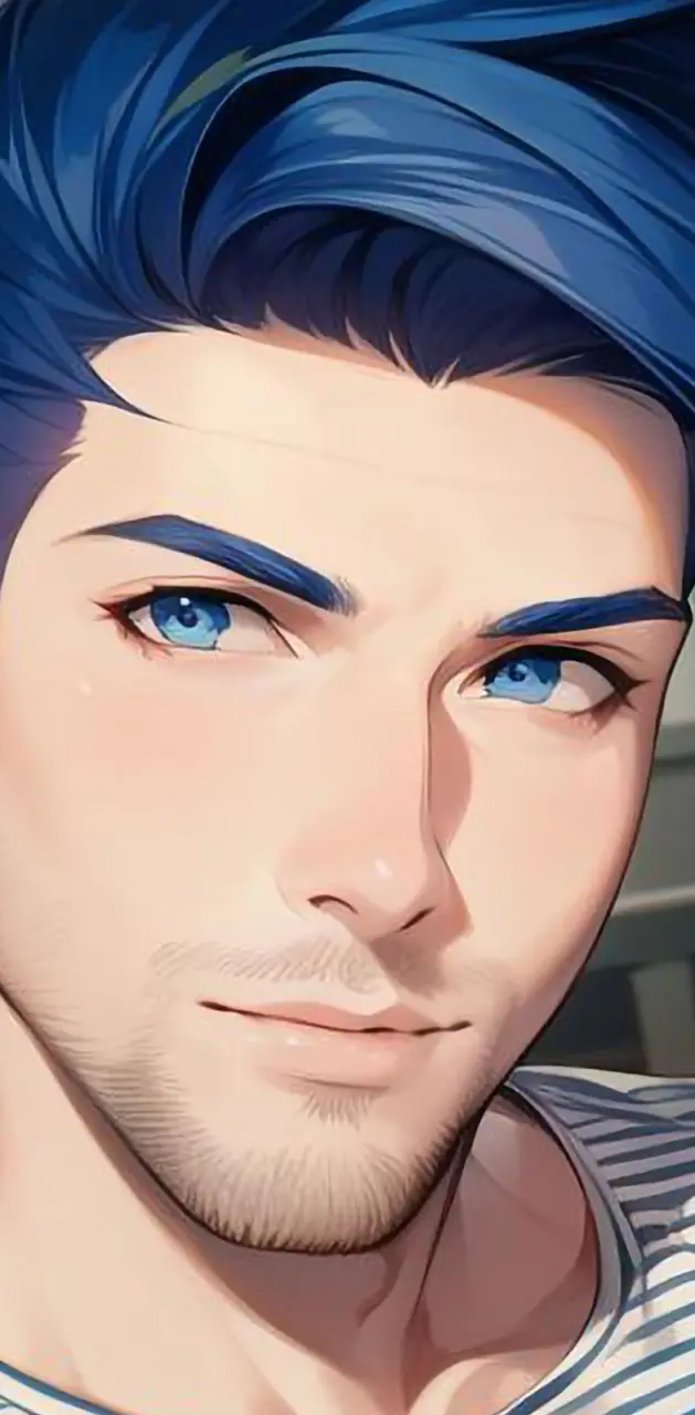 Blue Hair Anime Boy