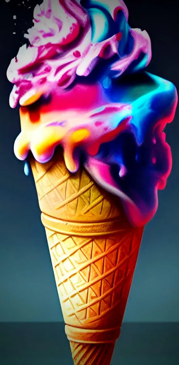 Rainbow Ice-Cream Cone