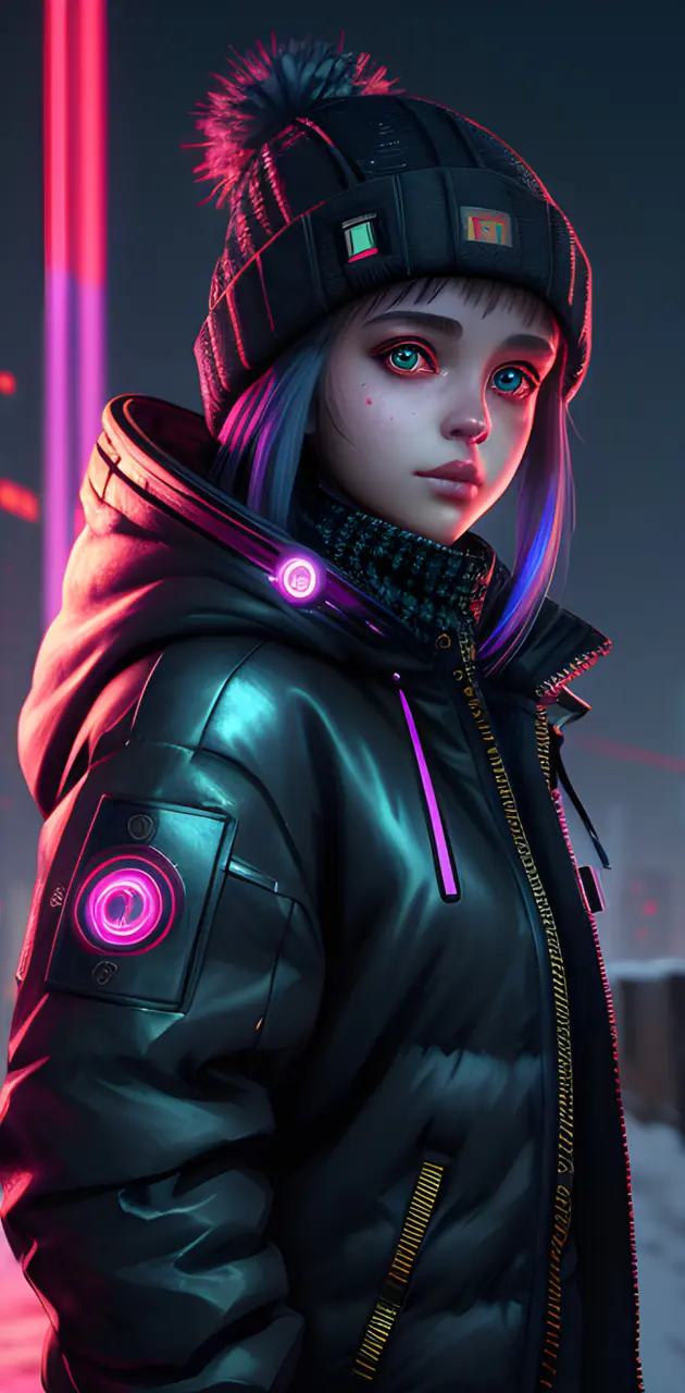 Cyberpunk Winter girl2