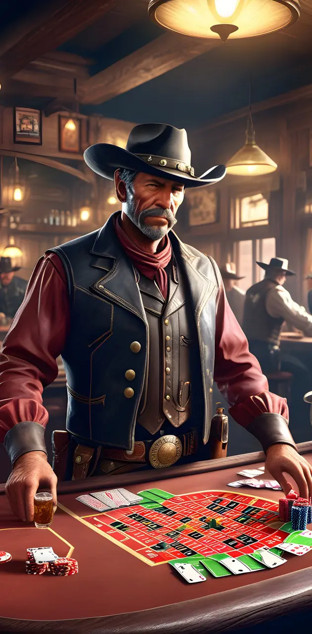 Cowboy At Saloon 