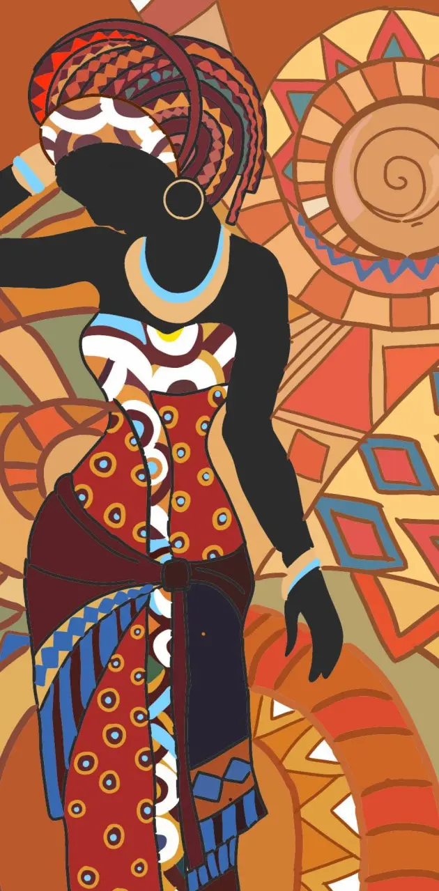 African Woman Print