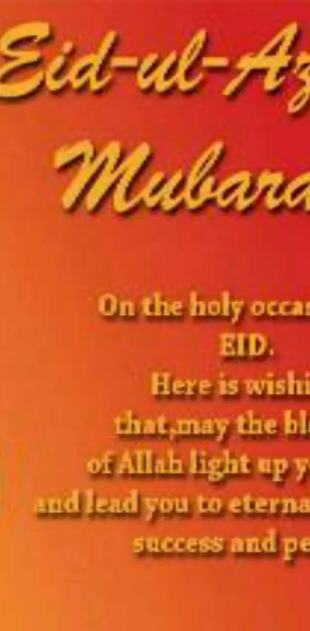 Eid ul azha Mubarak