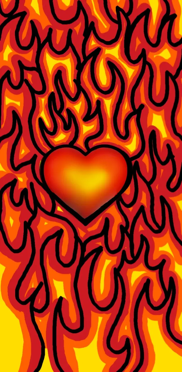 Heart of flames