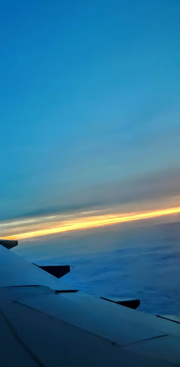 Sunset from plane