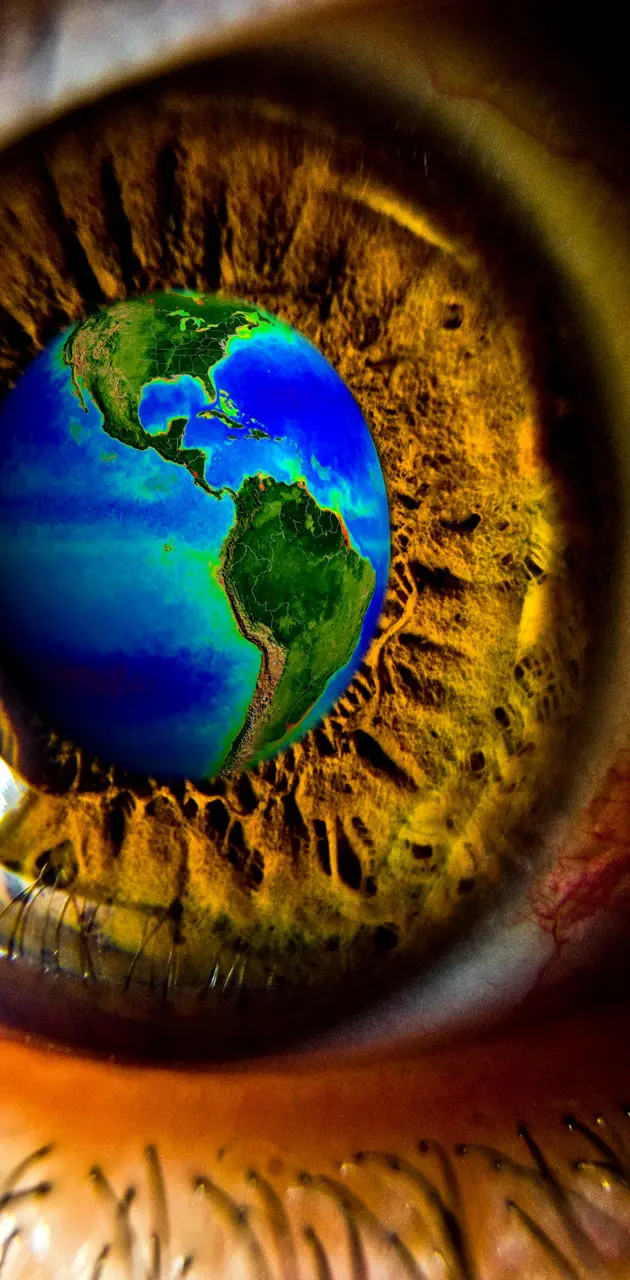 Earth in the eye