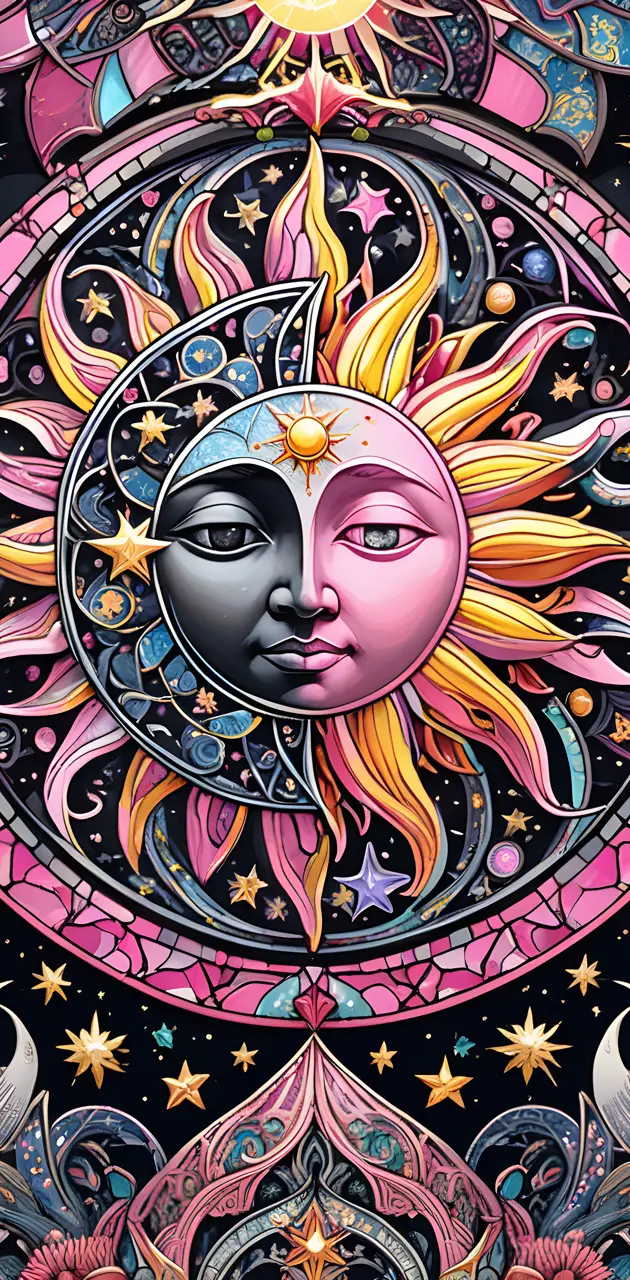 Pink Sun & Moon