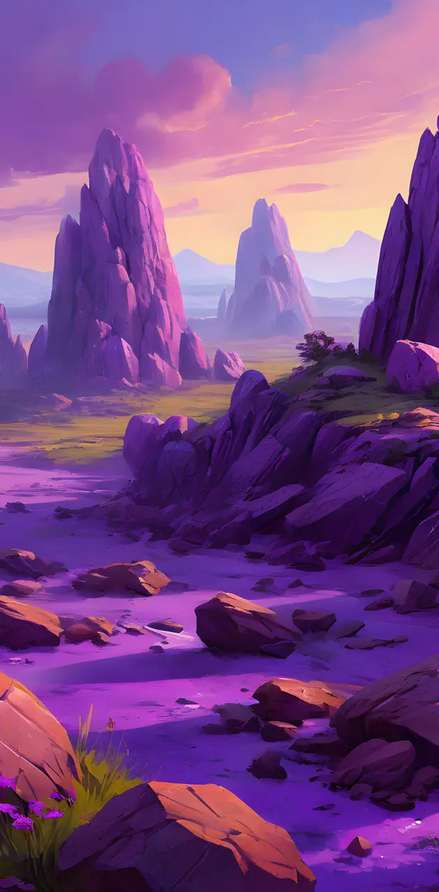 purple rocks