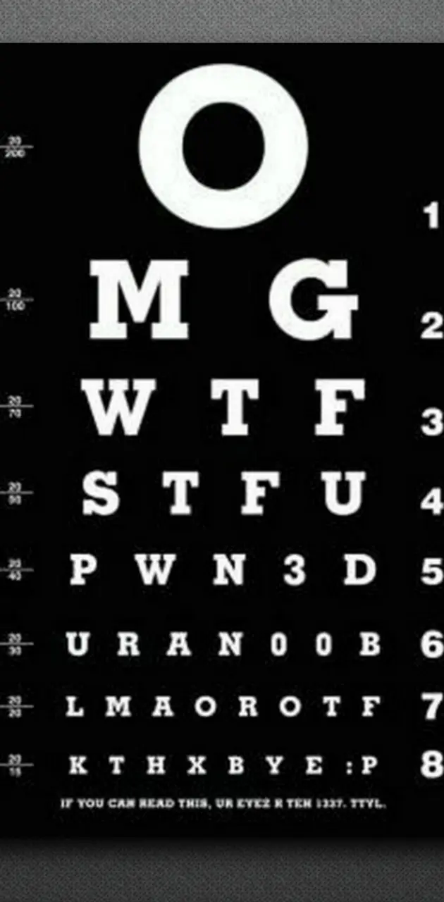 OMG eye chart