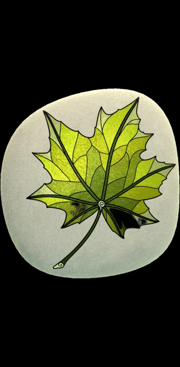 Green Leaf Rock Art