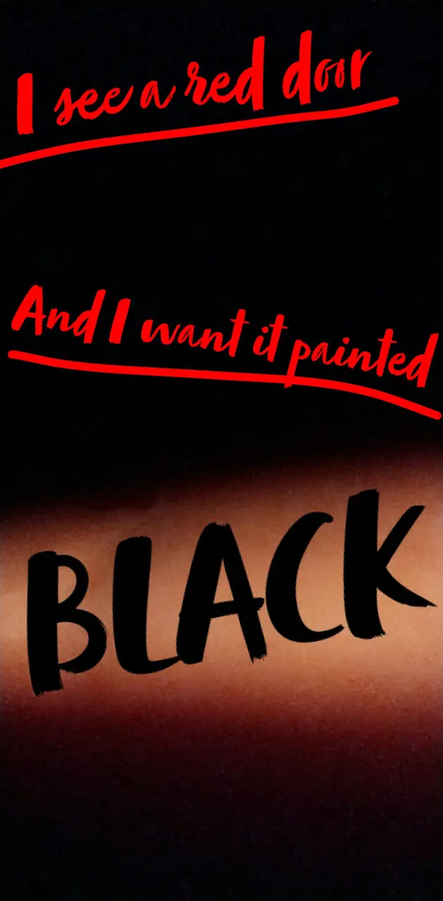 Painted black
