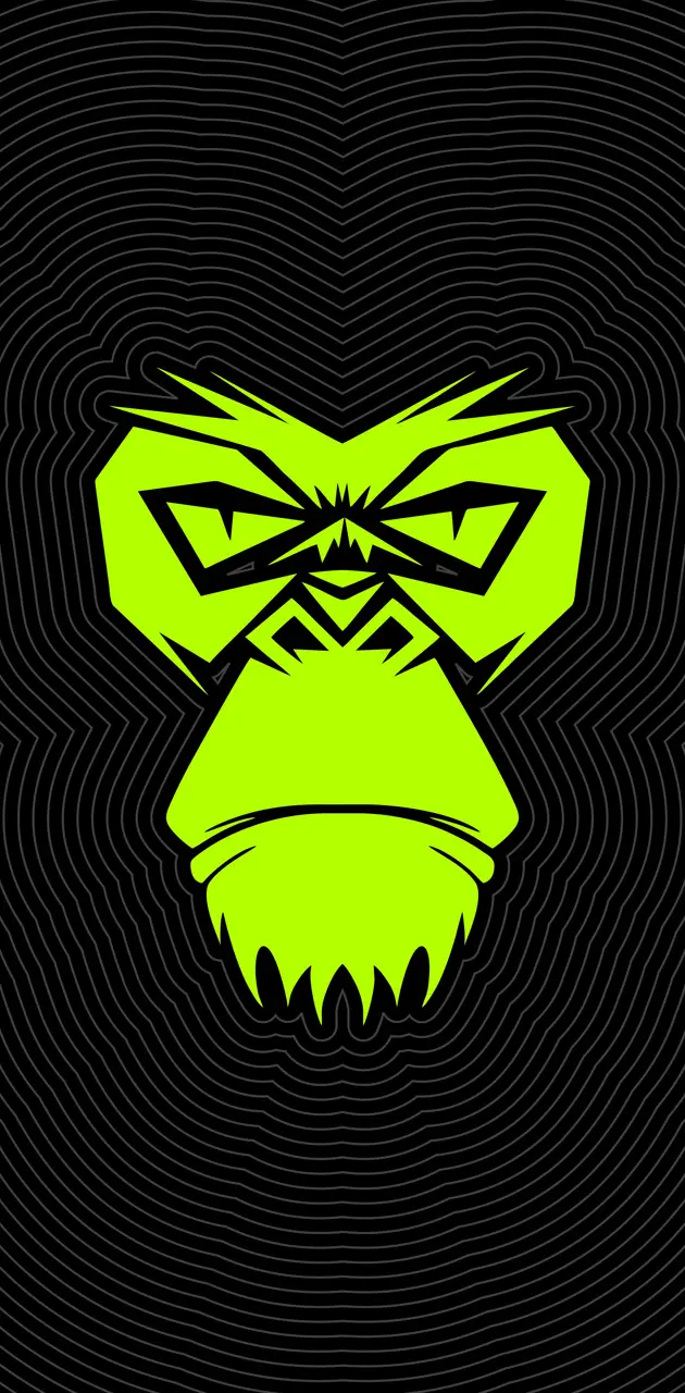 Green kong and lines