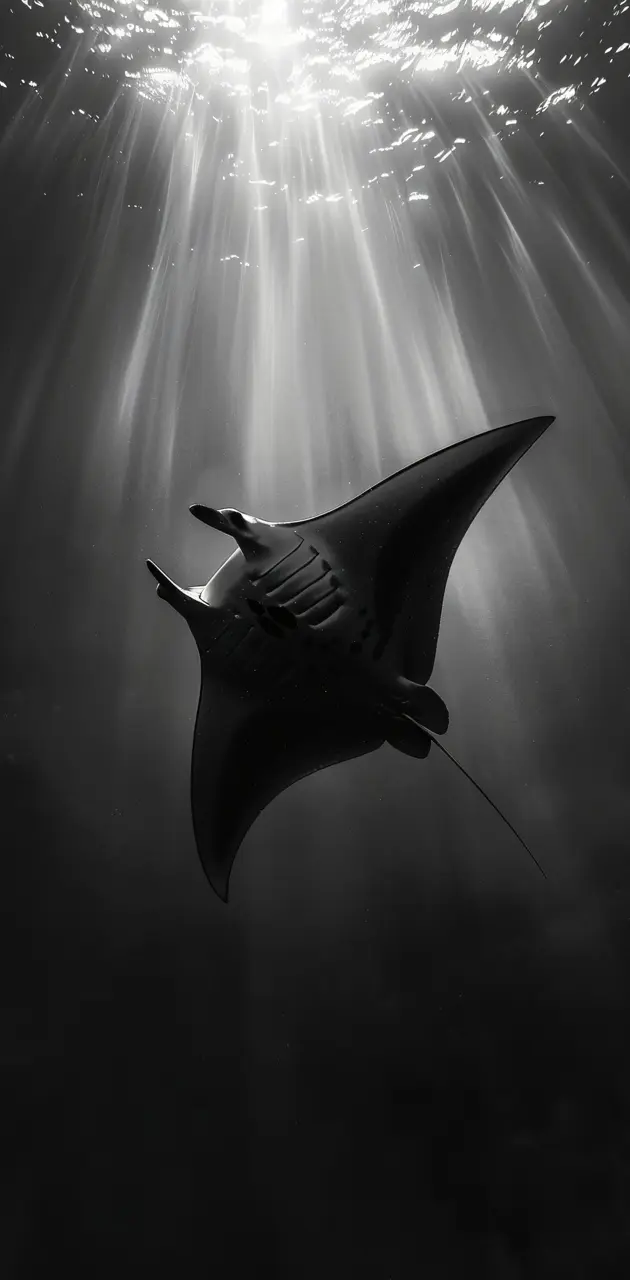 Manta ray under water