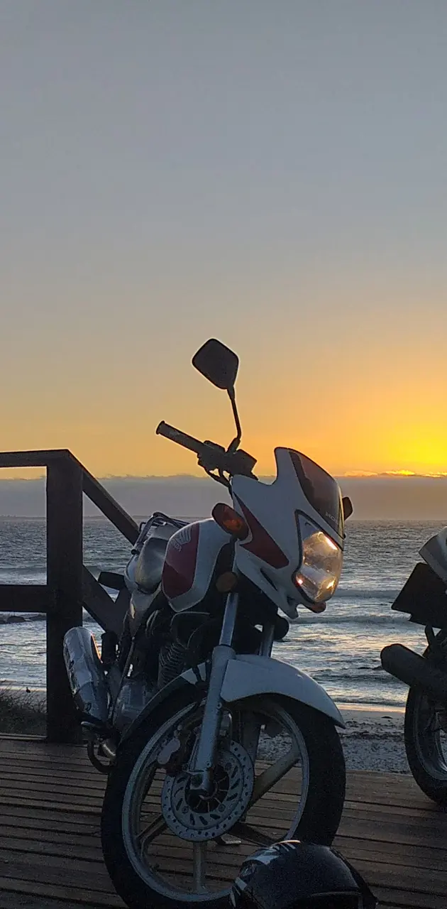 Motorbike sunset 