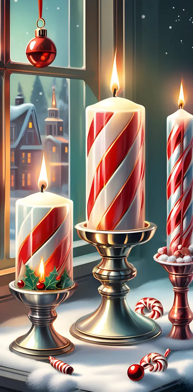 Christmas Cozy Window Candles